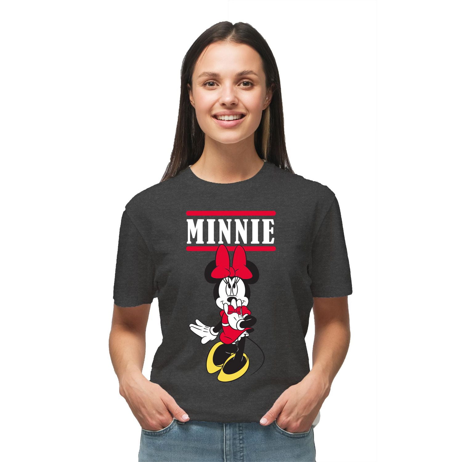 T-shirt à manches courtes Disney Minnie Giggle pour femme