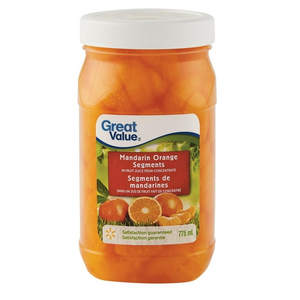 Segments de mandarines en jus de raisin de Great Value 800 ml