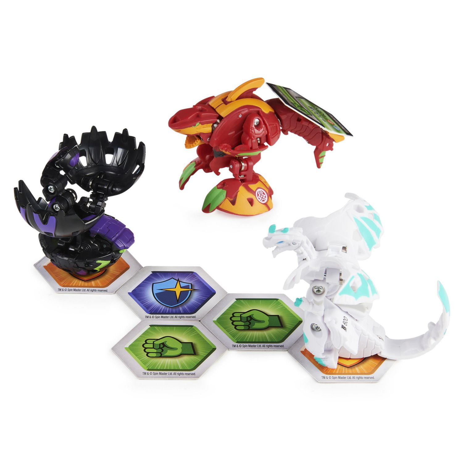 Bakugan Starter Pack 3 Pack Sharktar Ultra Geogan Rising Collectible Action Figures