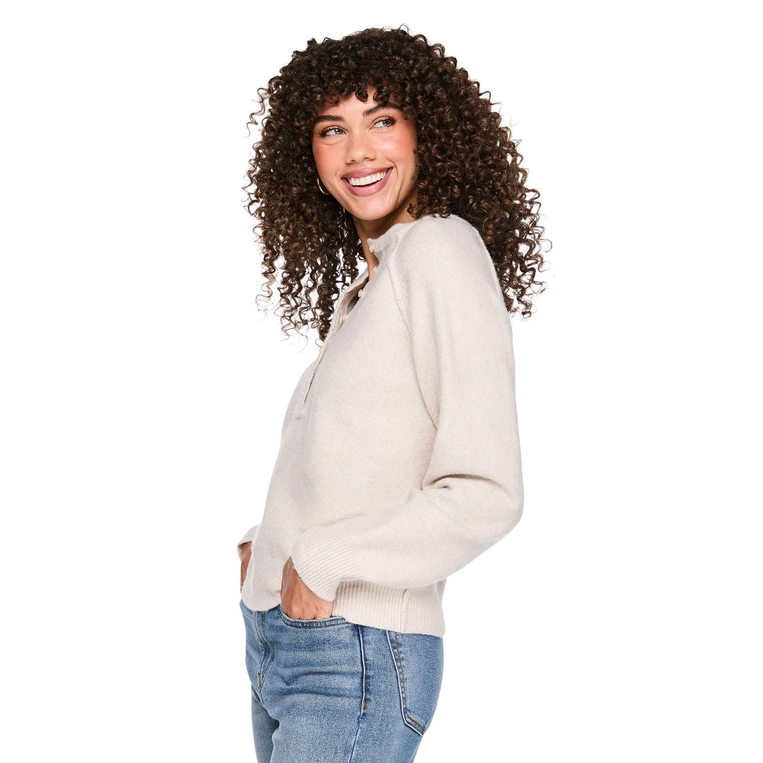 Chandail à encolure henley George pour femmes