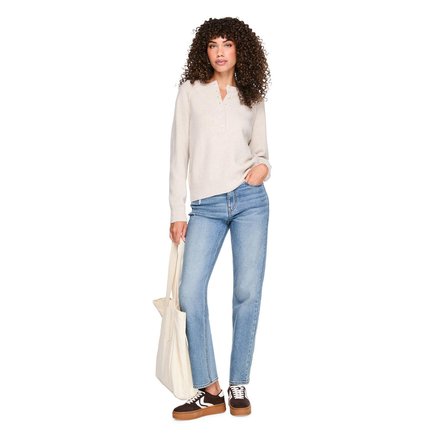 Chandail à encolure henley George pour femmes