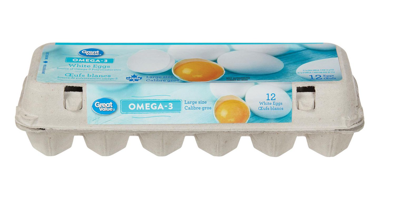 Buy Great Value Omega 3 Large White Eggs Online Walmart Canada