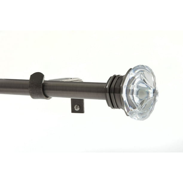 Levolor Curtain Rod in Antique Silver with Glass Finial - Walmart.ca