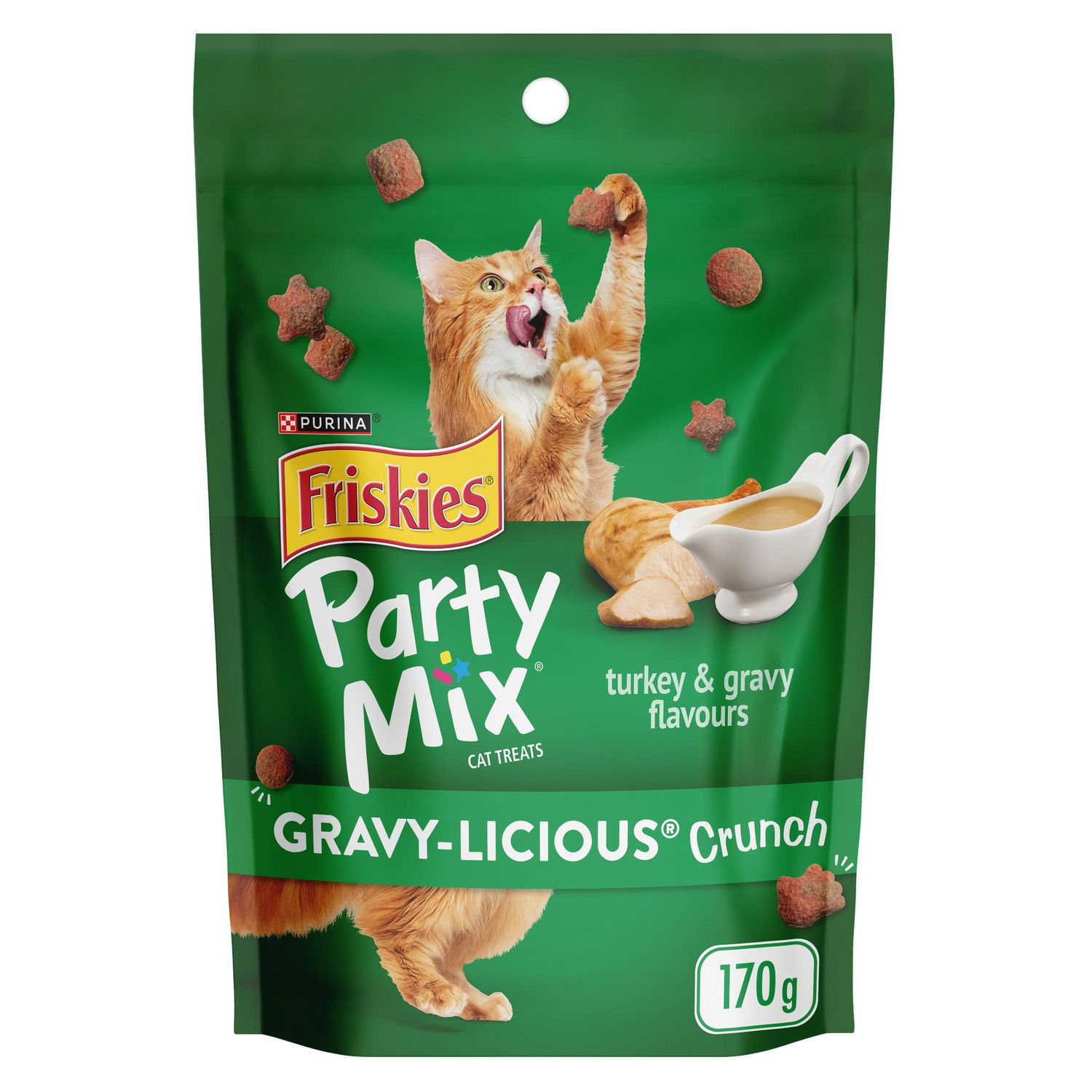 Purina® Friskies® Party Mix™ CAT Treats Gravylicious™ Turkey & Gravy