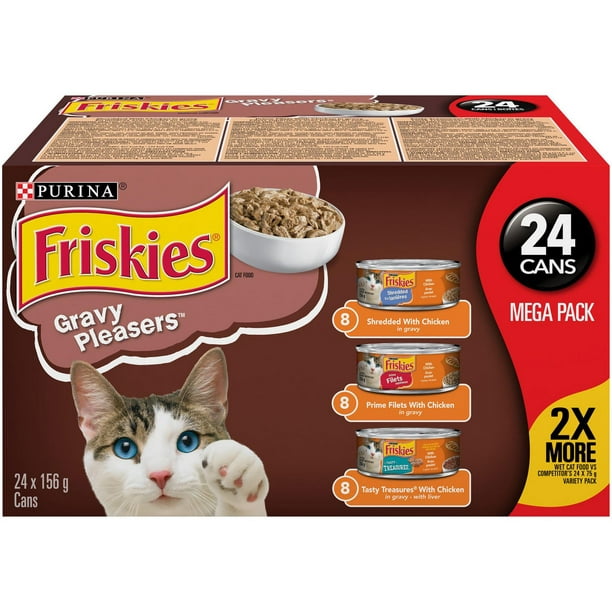 Friskies Gravy Pleasers Mega-Emballage Nourriture Pour Chats (24) 156 g Boîtes