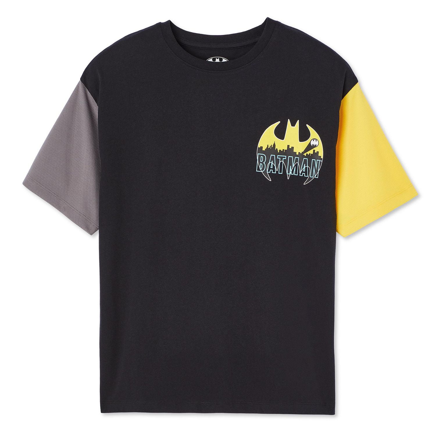 T-shirt avec épaules en maille Batman pour garçons