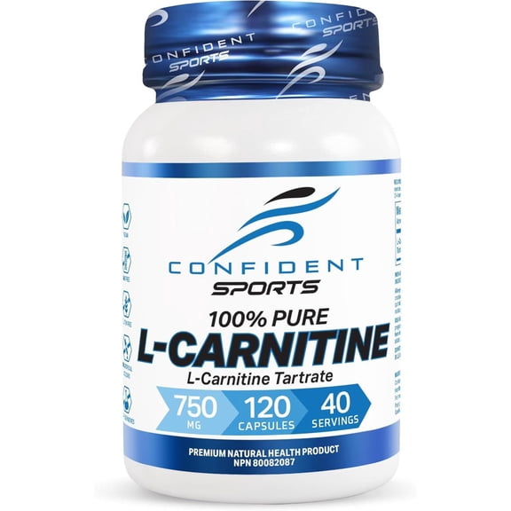 Confident Sports L-Carnitine Capsules, 40 Servings