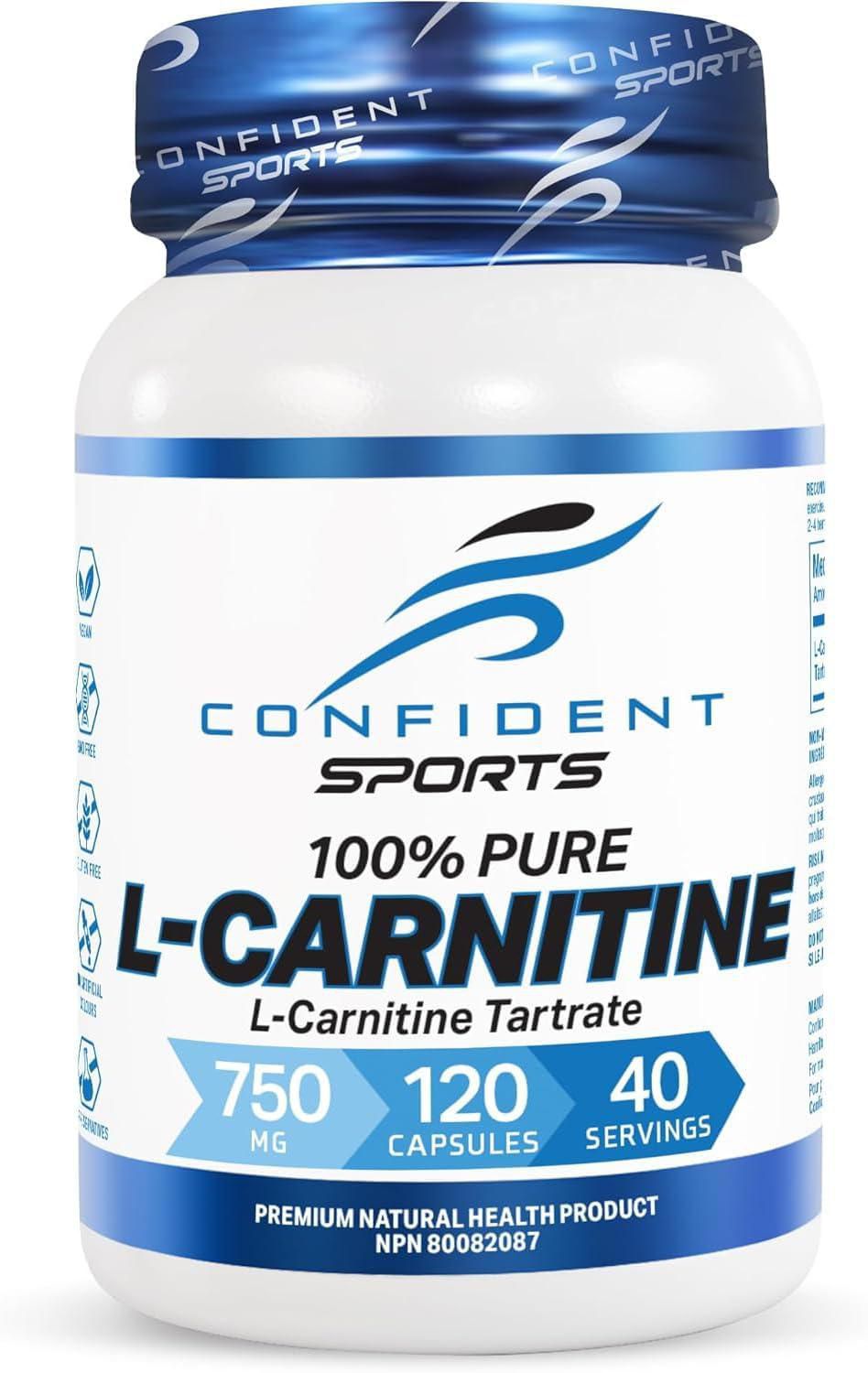 Confident Sports L-Carnitine Capsules, 40 Servings