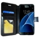 Étui portefeuille Exian pour Galaxy S7 en noir rose – image 2 sur 2
