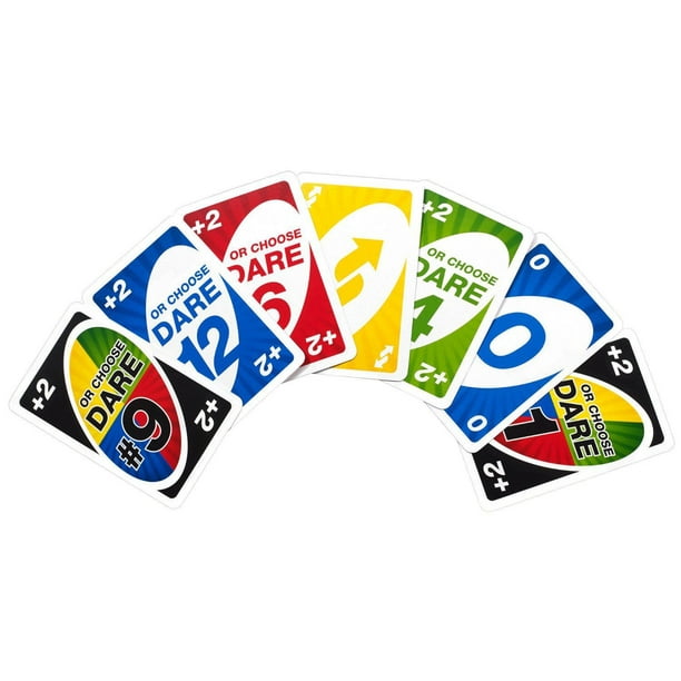 UNO Dare Adults Only Card Game, 2-10 Players, Waterproof Cards and