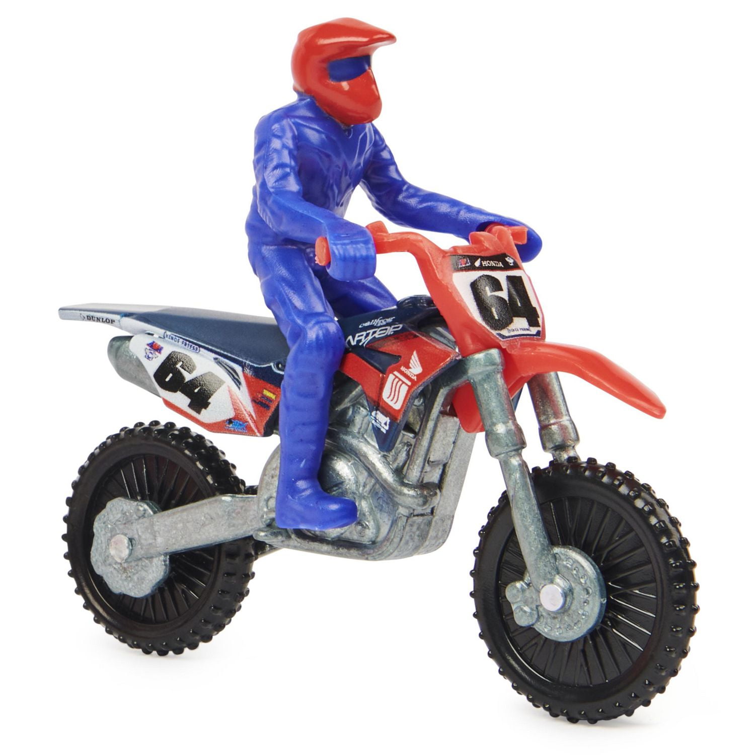 Supercross Authentic Vince Friese 1 24 Scale Die Cast Motorcycle with Rider Figure and Race Ring