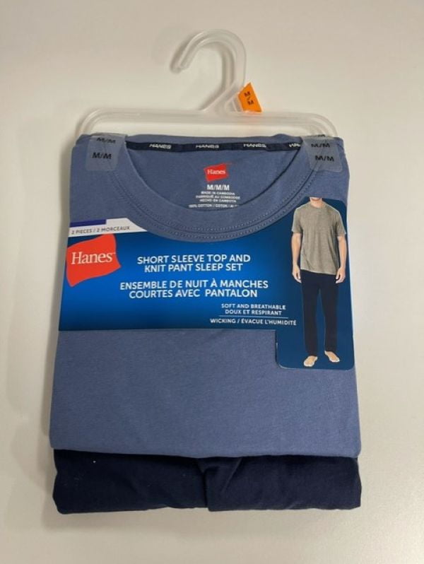 ENSEMBLE PJ EN MAILLE HANES TAILLES: P,M,TG,TTG