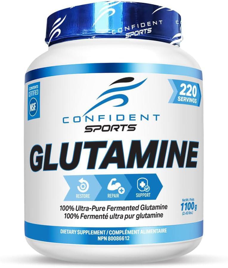 Confident Sports Glutamine Powder, 220 Servings
