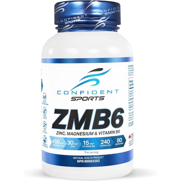 Confident Sports ZMB6 Capsules, 80 Servings