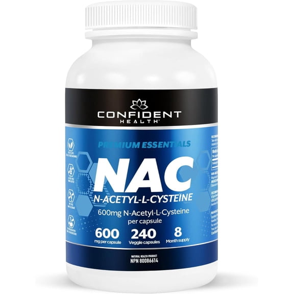 Confident Health NAC Capsules, 600mg