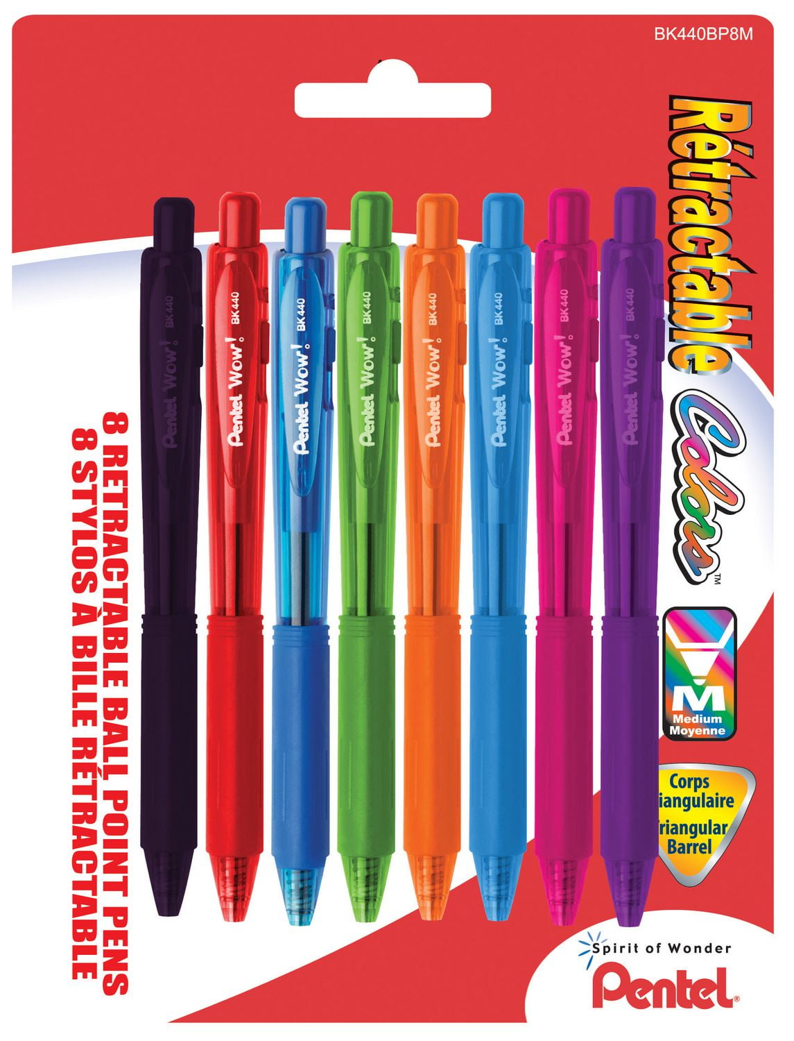 Pentel Retractable Ballpoint Pens 8 pack, medium point | Walmart Canada