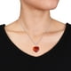 Pendentif Tangelo en forme de cœur avec 16.5 carat de cornaline en laiton, 18" – image 4 sur 4
