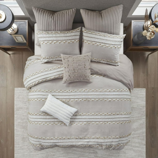 Home Essence Lennon Taupe Comforter Set