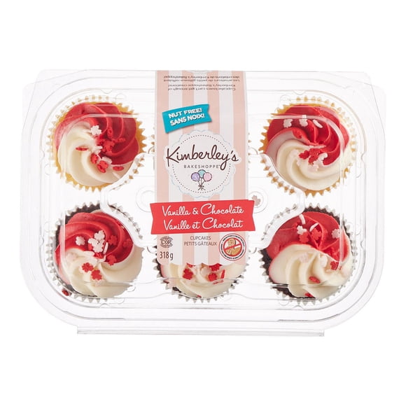 Kimberley’s Bakeshoppe Vanilla & Chocolate Canada Day Cupcakes