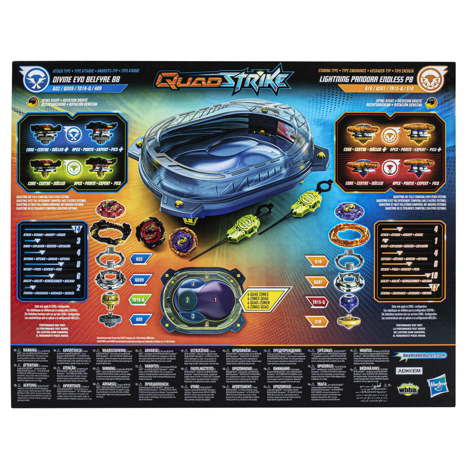 Beyblade Burst QuadStrike Thunder Edge Battle Set, Battle Game Set