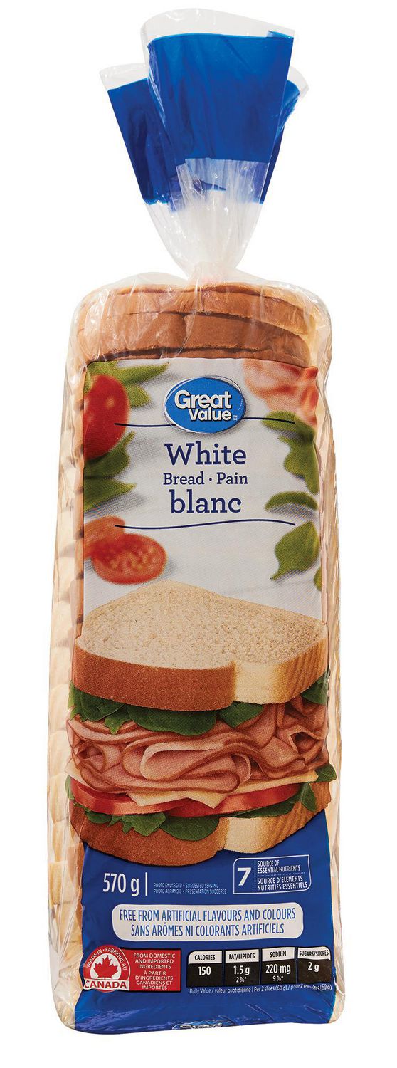 Great Value White Bread Walmart Canada   605388925558 