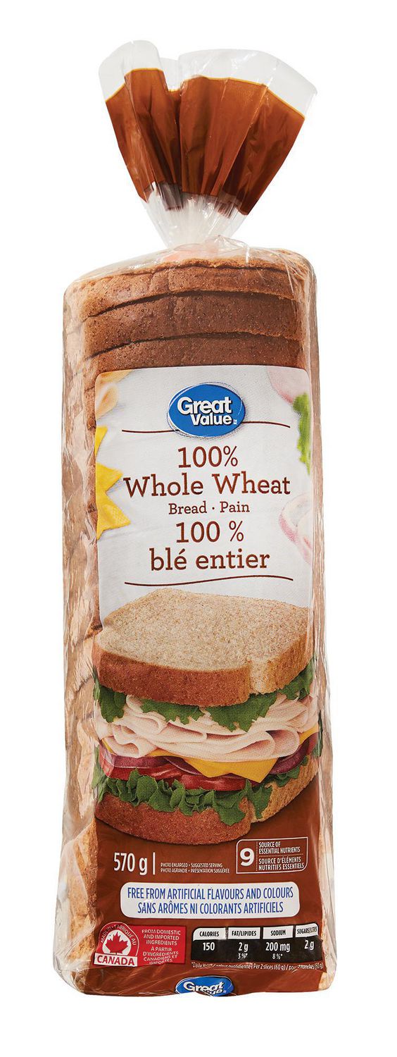 Great Value Whole Wheat Bread Walmart Canada