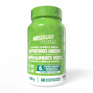 No Sugar Naturally Sweetened Superfoods Greens Gummies 60ct