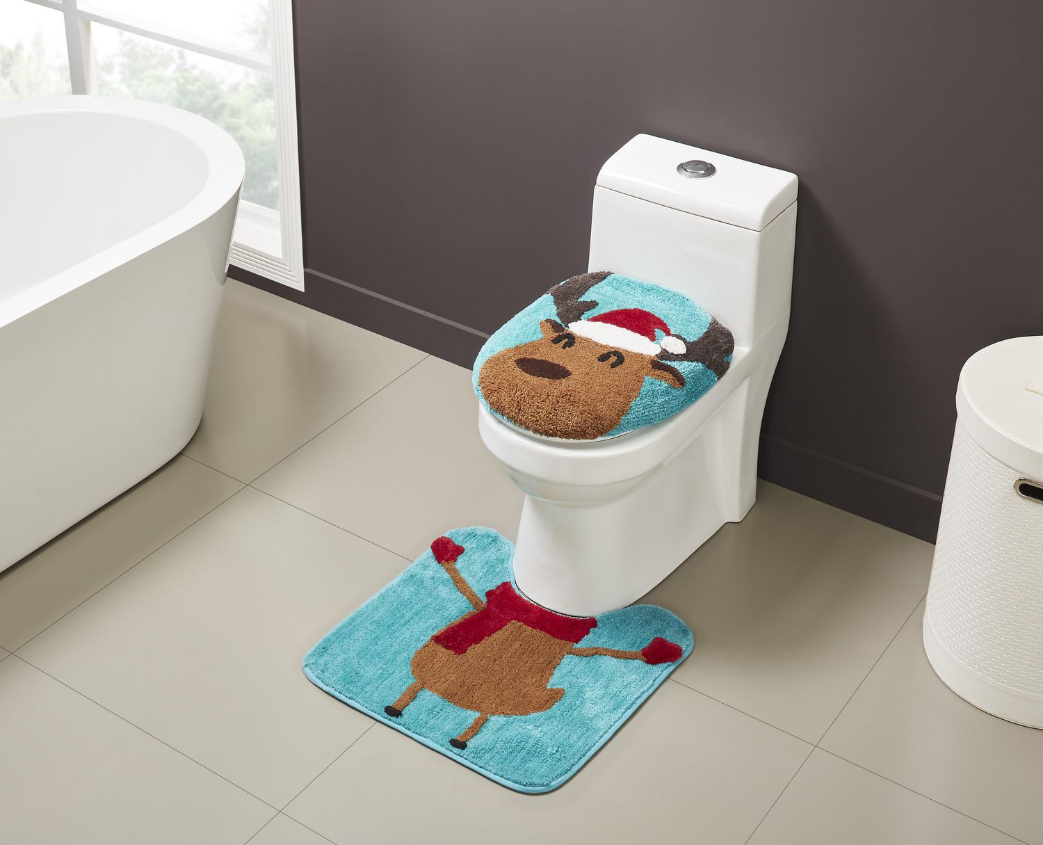 reindeer bathroom rug