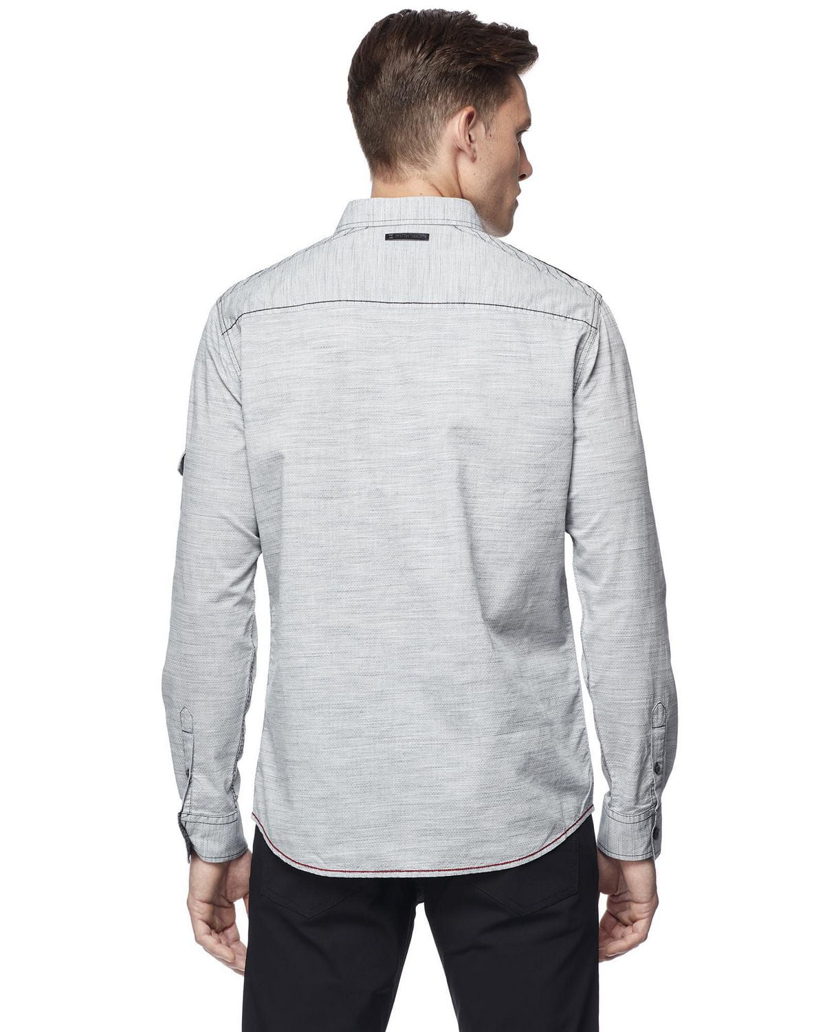 Dark Black Men's Long-Sleeve Shirt