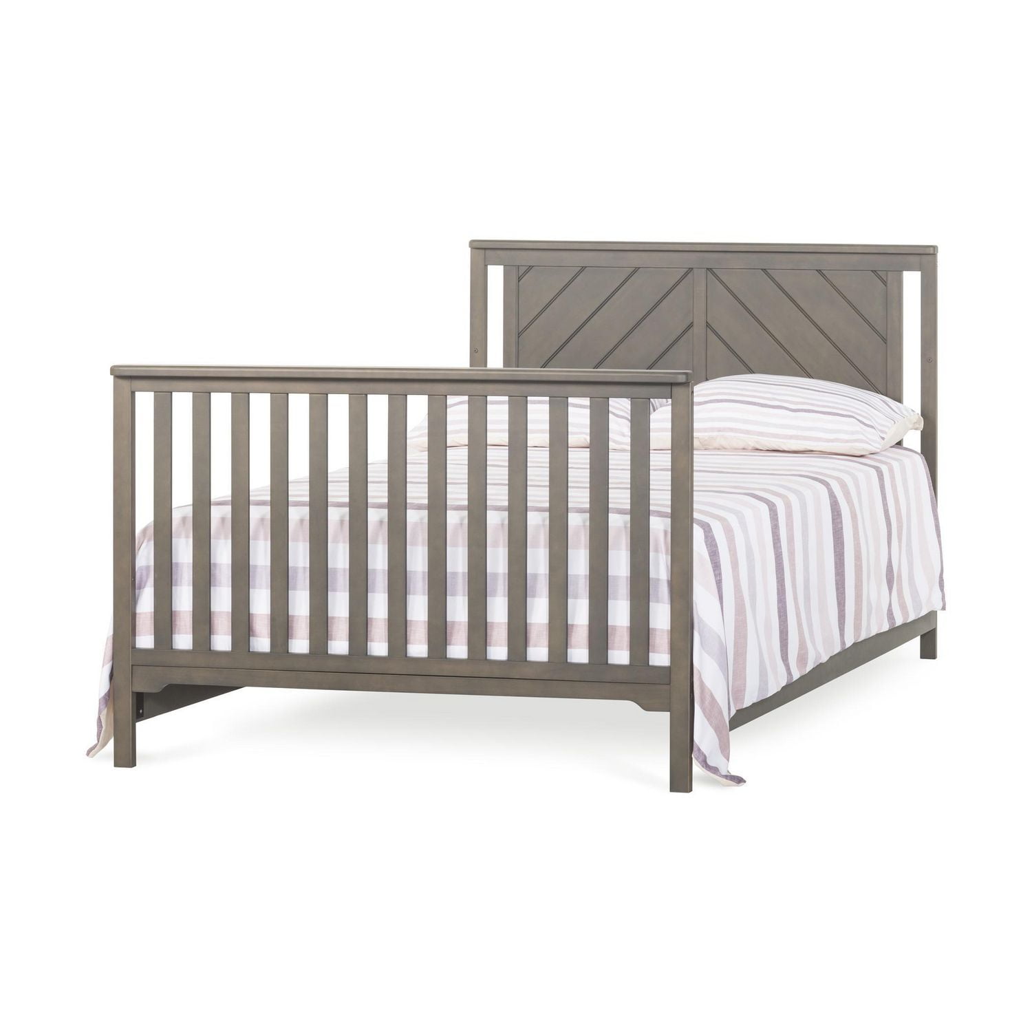 Forever Eclectic Hampton 4 in 1 Convertible Flat Top Crib Matte White Walmart