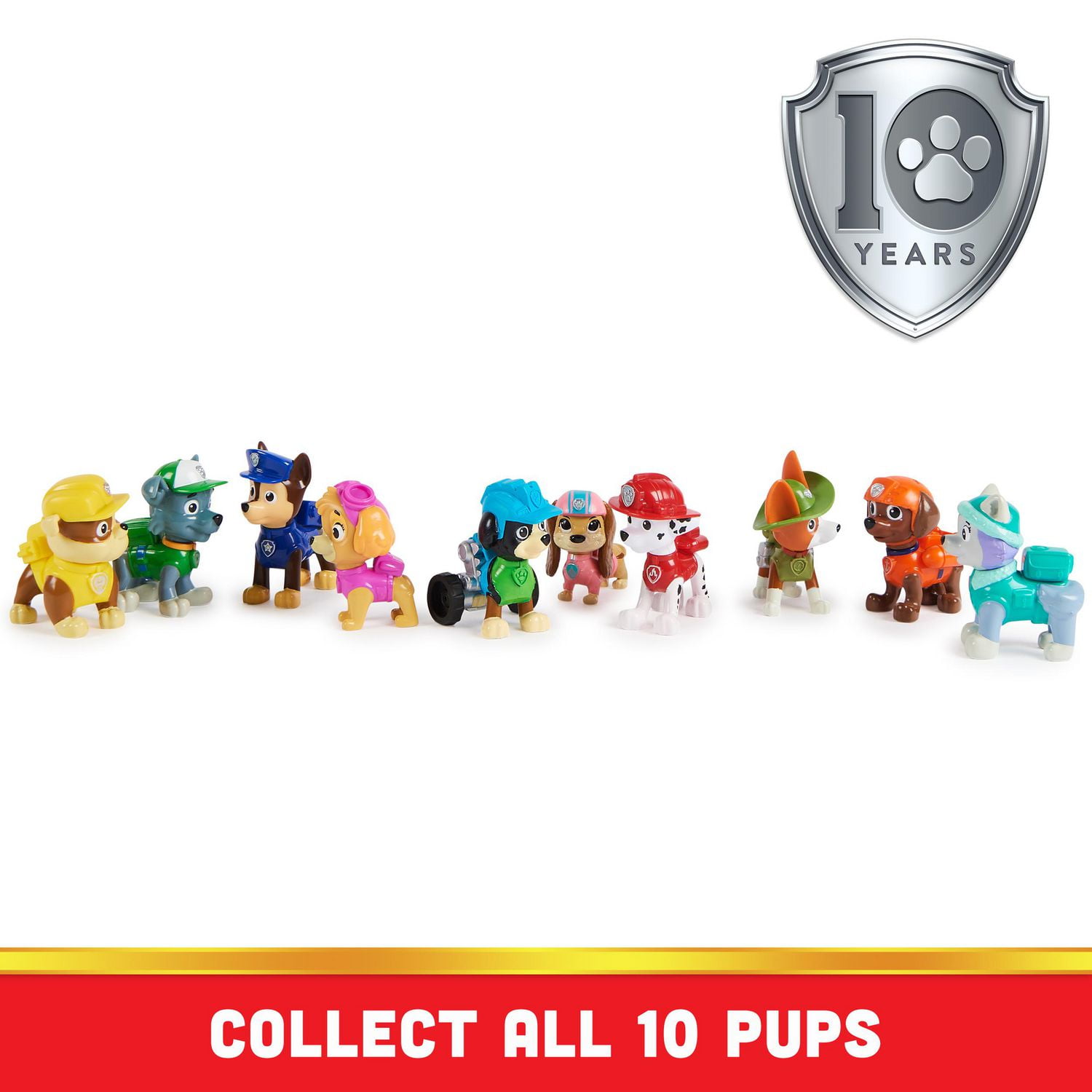 PAW Patrol, 10th Anniversary, All Paws On Deck Toy Figures Gift