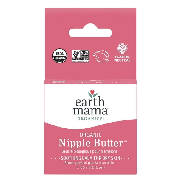 Beurre végétal biologique Earth Mama pour mamelons durant l