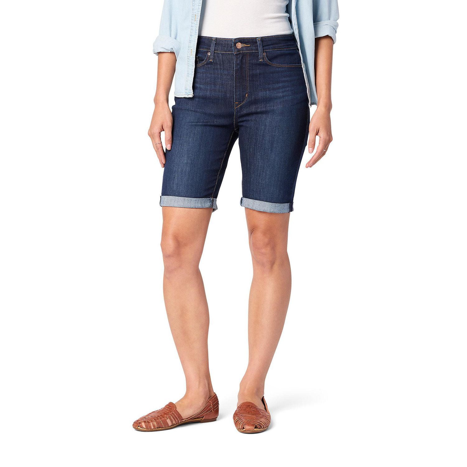 Levi Strauss Signature™ Women's Mid Rise Bermuda Shorts, Available sizes: 2 – 18