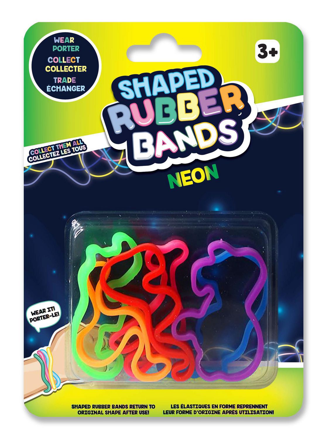 Shaped Rubber Bands 6 pack - Neon Animals | Walmart Canada