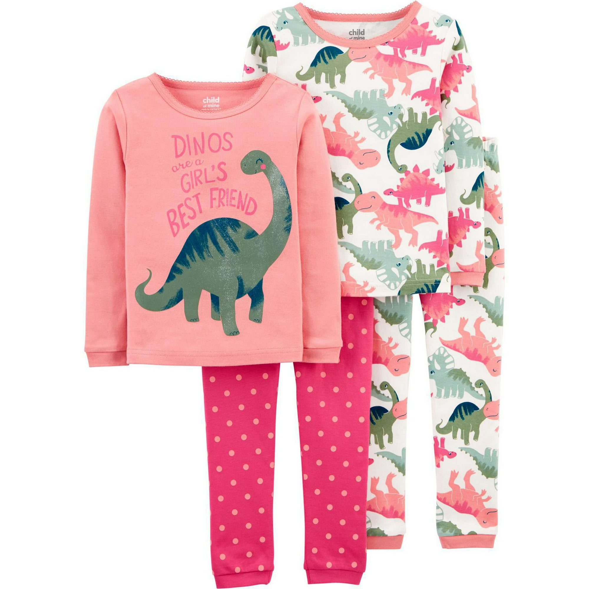 Girl's Pink Long Sleeve Pajamas Set - Momorii