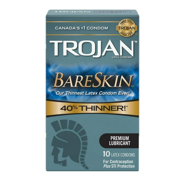 Trojan BareSkin condoms lubrifiés 10 condoms lubrifiés en latex