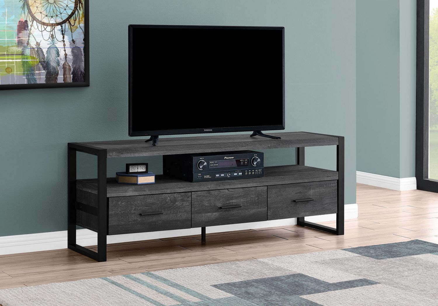 Monarch Specialties I 2725 Meuble Tv, 60 Pouces, Console, Centre De Di