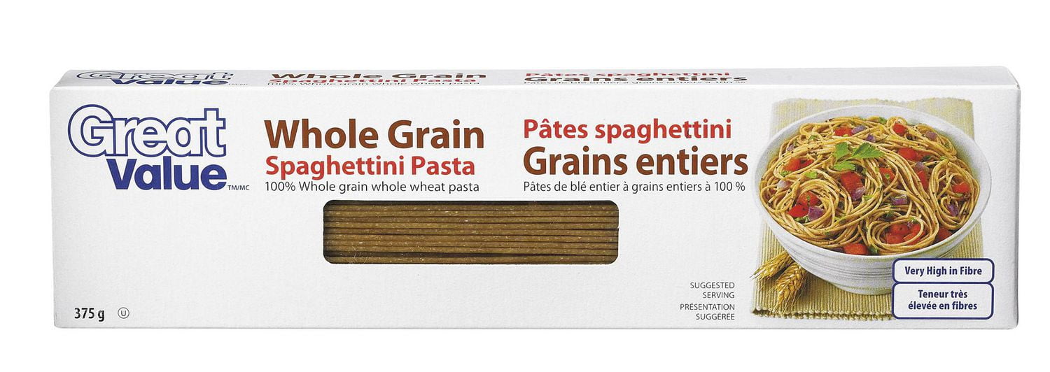 Great Value Whole Grain Spaghettini Pasta Walmart Canada