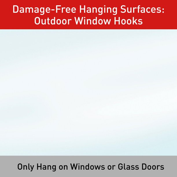 Command Medium Outdoor 2-Pack Clear Adhesive Window Hook