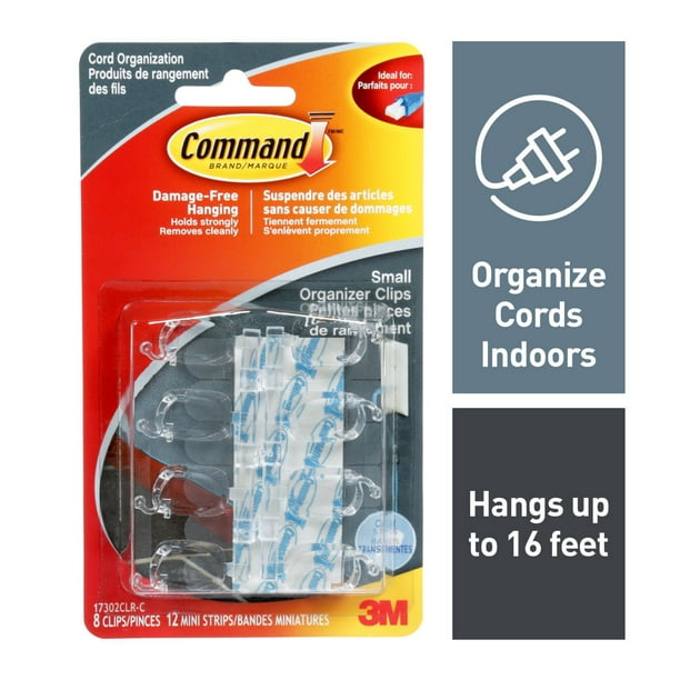 Pinces transparentes pour cordons Command(MC), 17302CLR-C