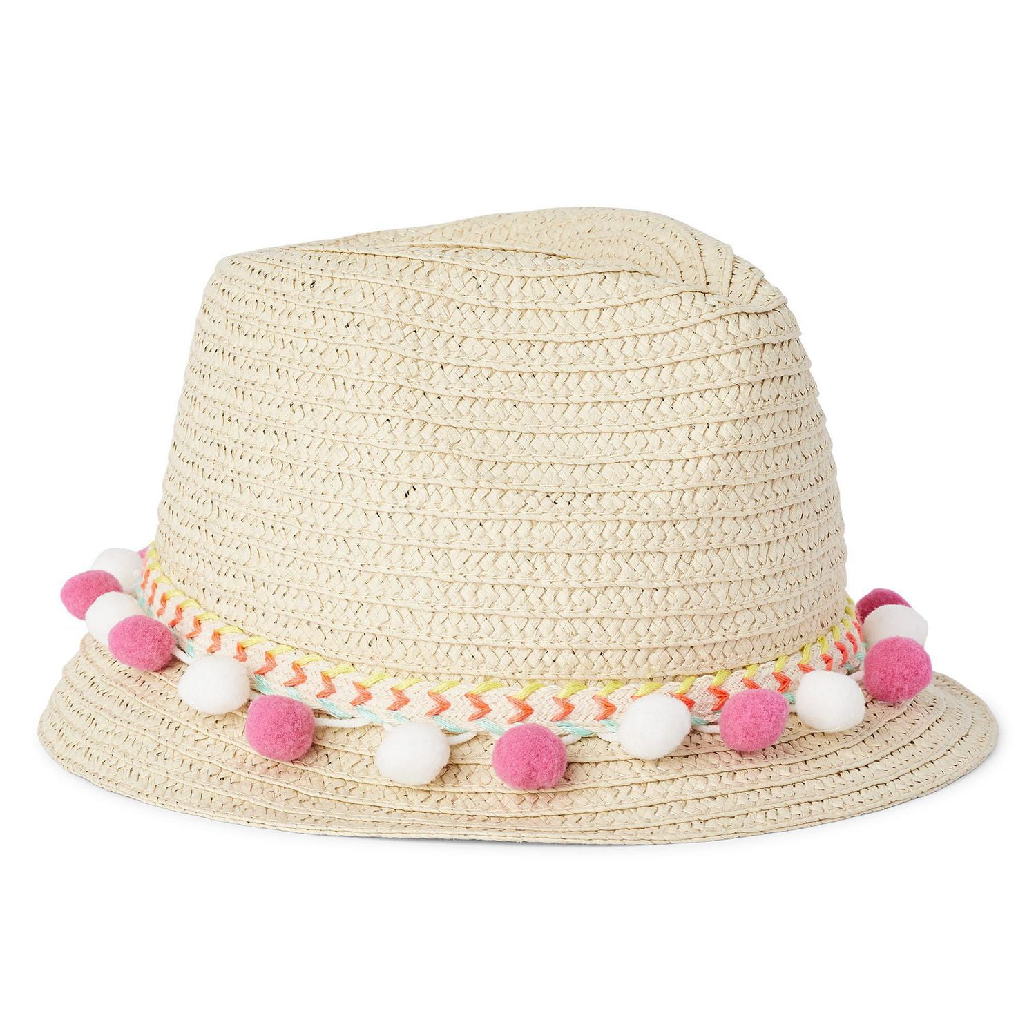 George Girls' Straw Fedora Hat