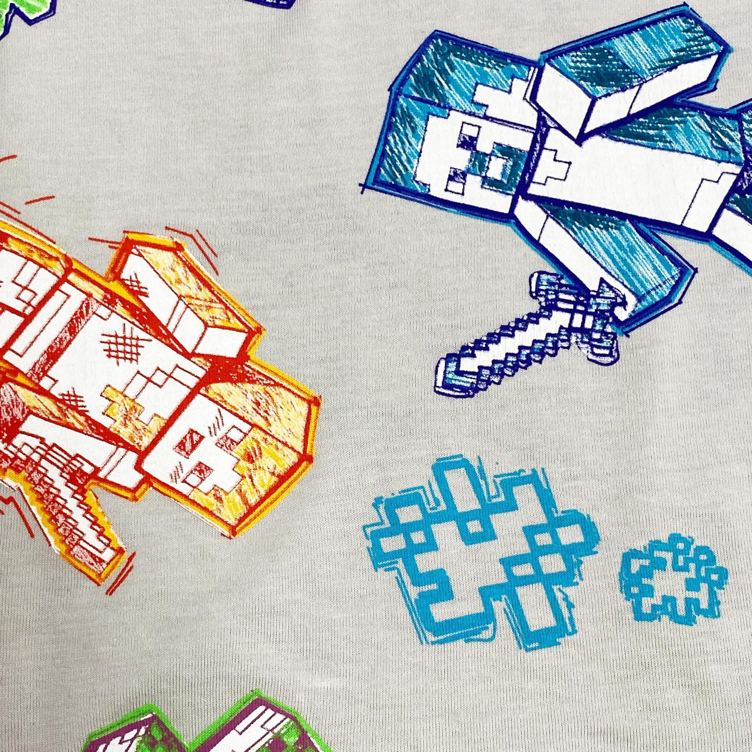 Minecraft Boys Doodle Short Sleeve T-Shirt