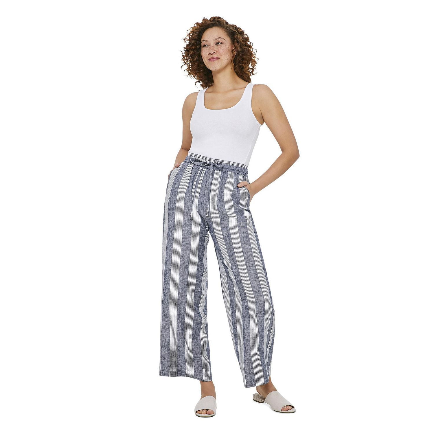 George wide shop leg trousers