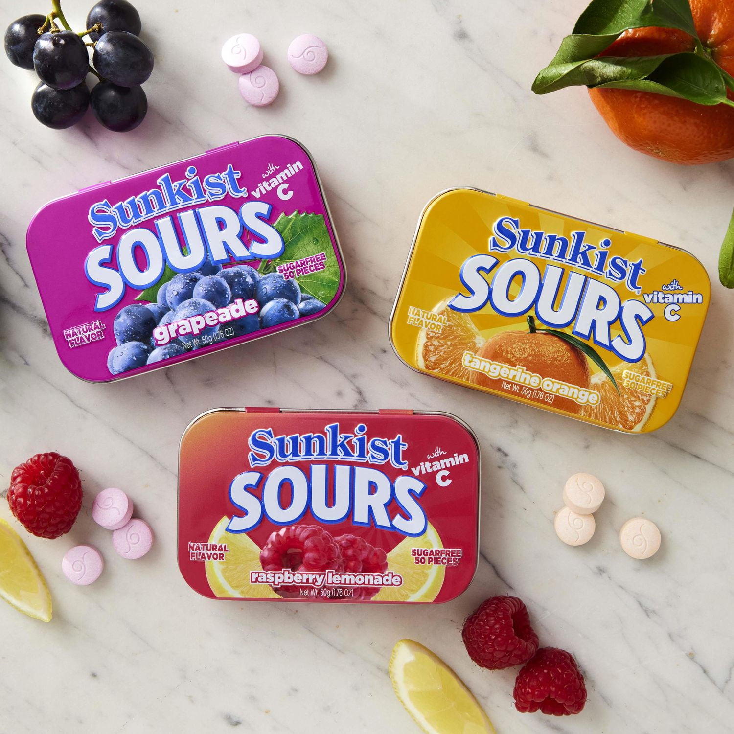 Sunkist Sours with Vitamin C - Tangerine/Orange, A Deliciously