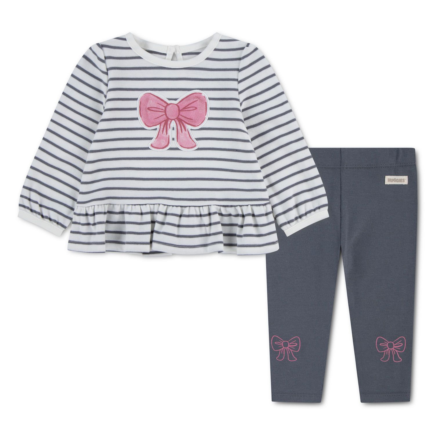 Ensemble Polaire 2 pièces Huggies pour Bébé Fille: Haut à Manches Longues et Pantalon