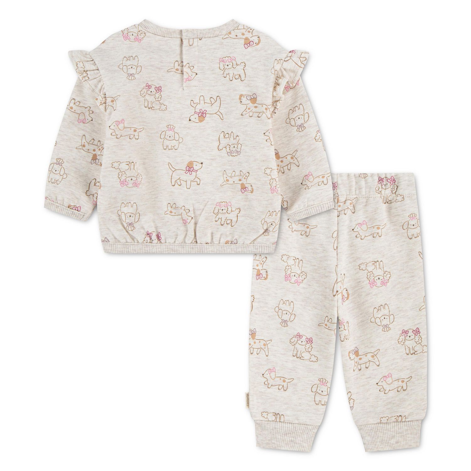 Ensemble de 2 pièces Huggies pour Bébé Fille: Haut à Manches Longues et Pantalon en Molleton