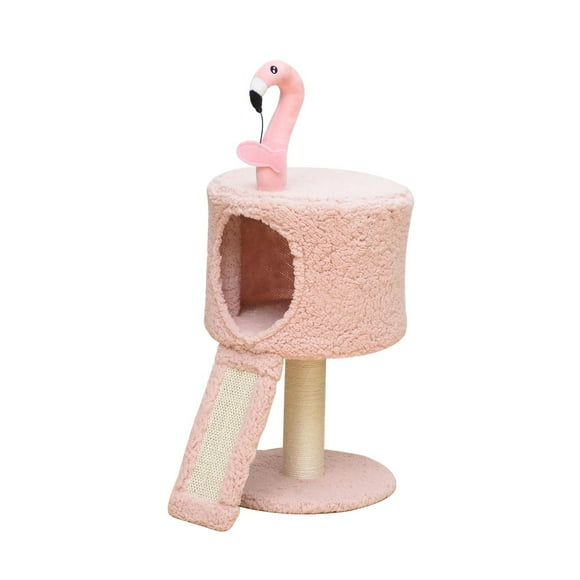 Catry Flamingo Cat Condo & Scratcher
