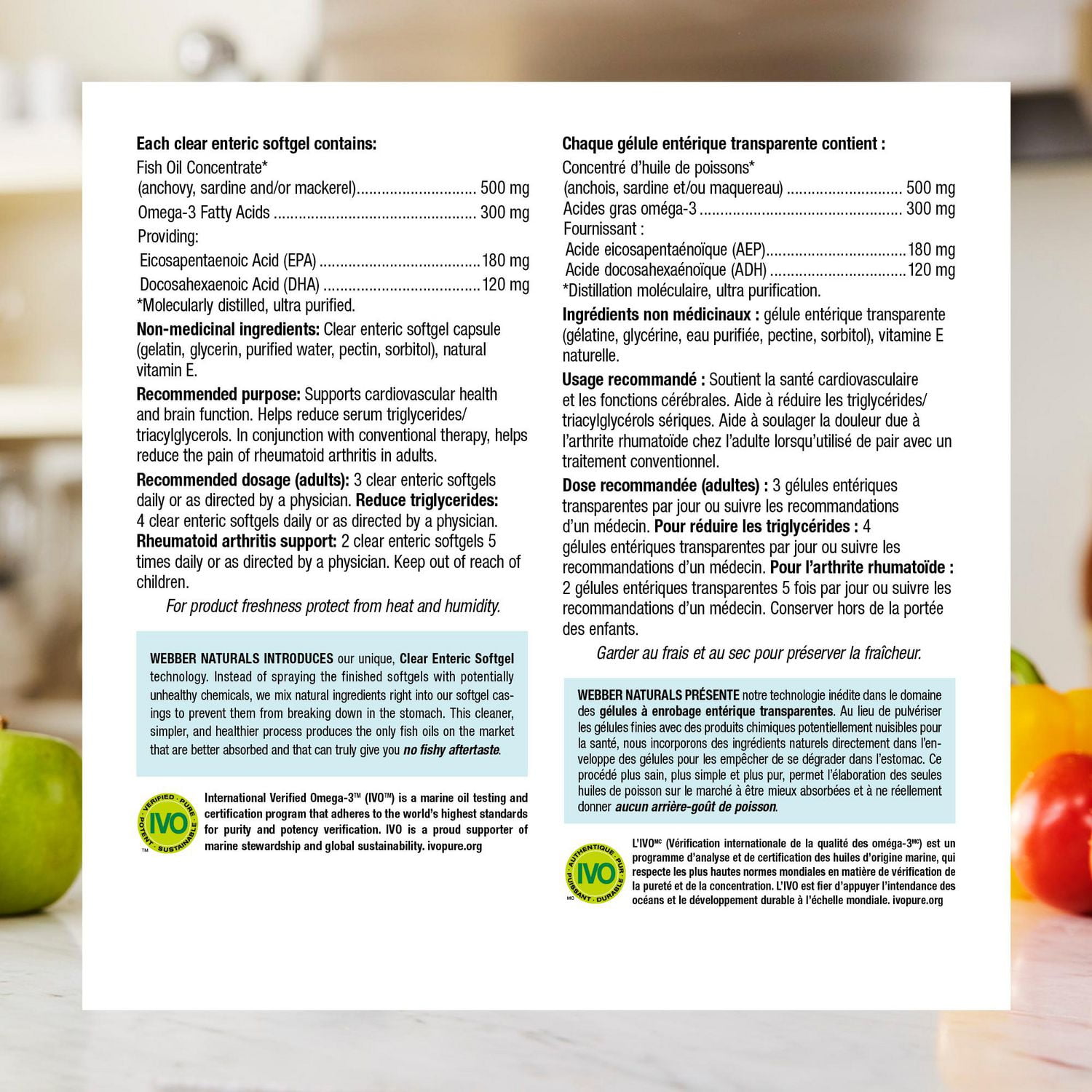 Webber Naturals Mini Oméga-3 Mini Facile à avaler, 300 mg