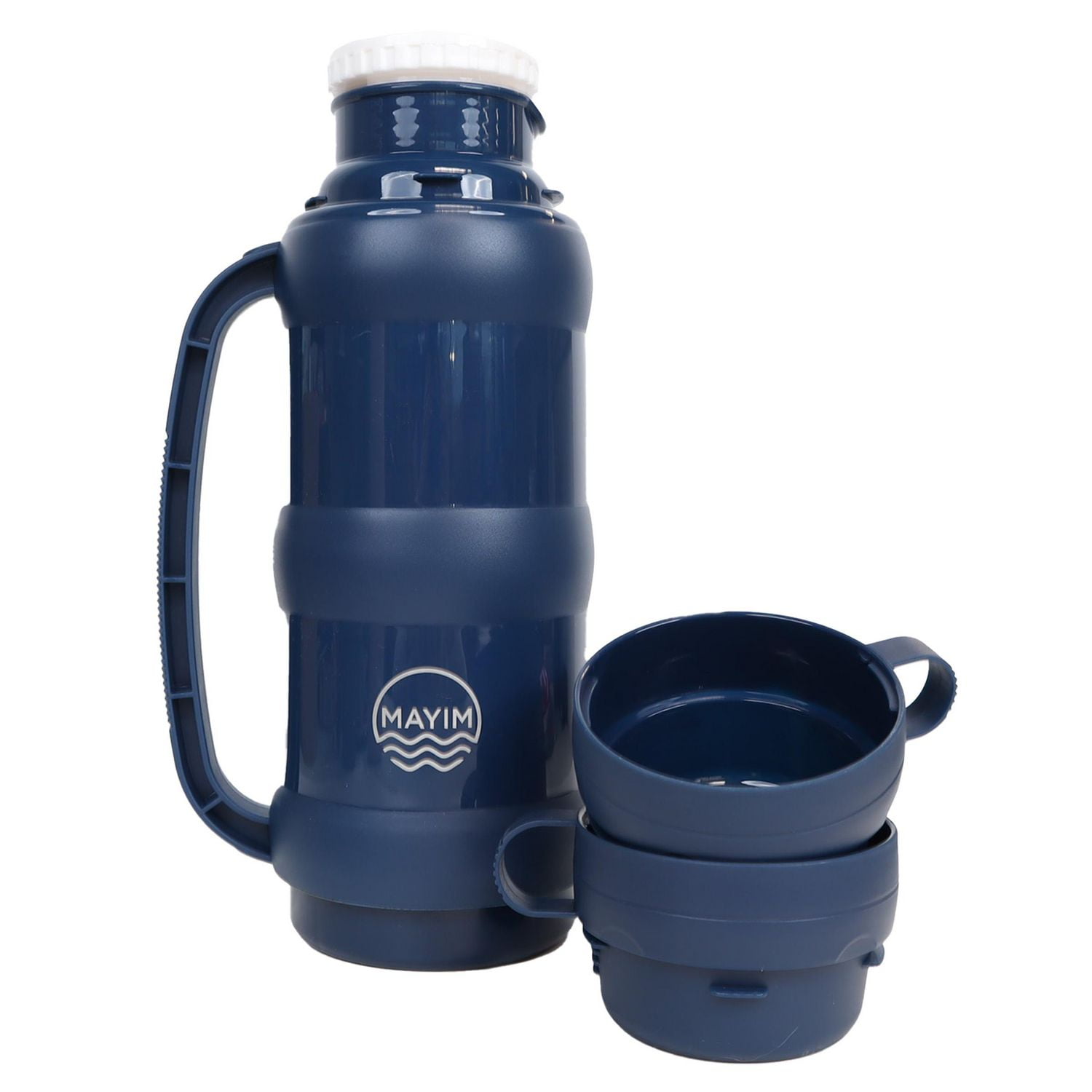 Mayim Thermos With 2 Cups 1000ml Navy Thermos w 2 Cups 1000ml