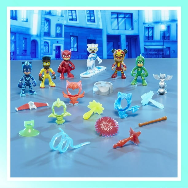 PJ Masks Power Heroes Meet The Power Heroes Figure Set with 6 Figures and  14 Accessories, Preschool Toys for Kids 3 Years and Up